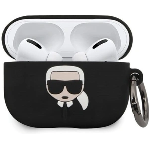 Karl Lagerfeld KLACAPSILGLBK AirPods Pro cover czarny/black Silicone Ikonik Karl Lagerfeld KLACAPSILGLBK AirPods Pro cover czarny/black Silicone Ikonik