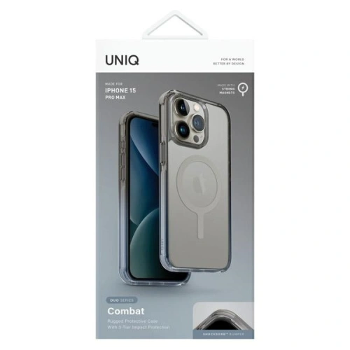 Kup Apple UNIQ Combat Duo caz iPhone 15 Pro Max MagClick încărcare albastru-gri / praf albastru-gri - UNIQ1086 - {ean13} - Sklep Home Screen