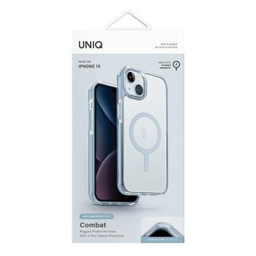 Kup Apple UNIQ Combat caz iPhone 15 / 14 / 13 MagClick Încărcare albastru deschis / albastru gheață - UNIQ1087 - {ean13} - Sklep Home Screen