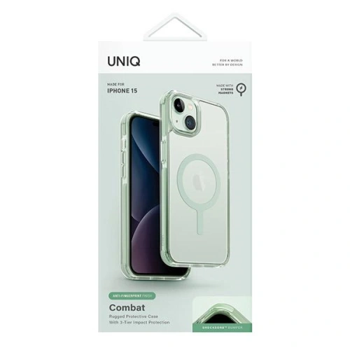 Kup Etui UNIQ Combat Apple iPhone 15 / 14 / 13 MagClick Charging mátový/cool mint - UNIQ1088 - {ean13} - Sklep Home Screen
