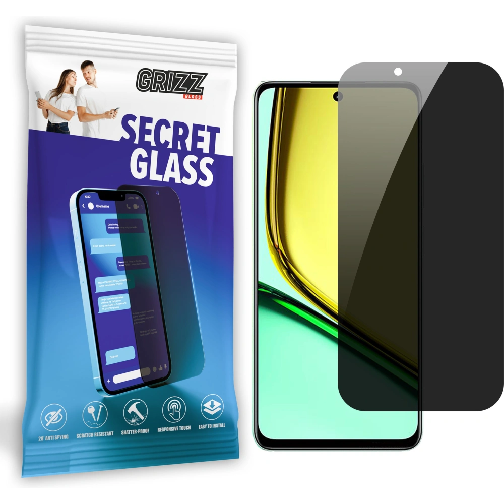Matowe szkło prywatyzujące GrizzGlass SecretGlass do Realme C67