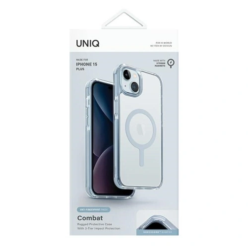 Kup Etui UNIQ Combat Apple iPhone 15 Plus / 14 Plus MagClick Charging jasně modrý/ice blue - UNIQ1090 - {ean13} - Sklep Home Screen
