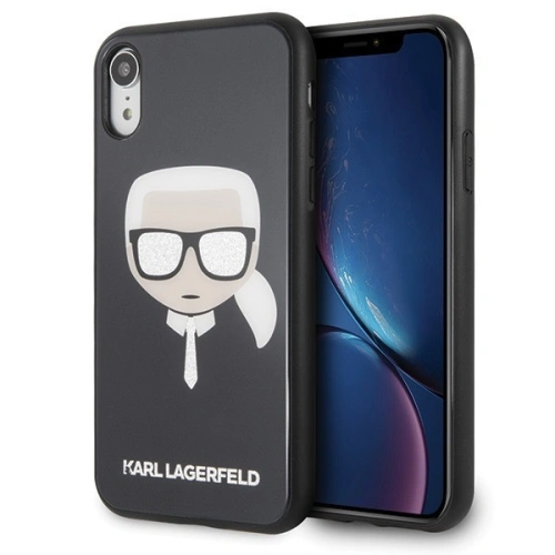 Kup Karl Lagerfeld KLHCI61DLHBK iPhone Xr schwarz/schwarz Iconic Glitter Karl`s Head - KLD011BLK - {ean13} - Sklep Home Screen