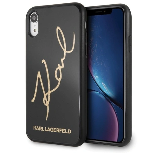 Kup Karl Lagerfeld KLHCI61DLKSBK iPhone Xr černý/black hard case Signature Glitter - KLD012BLK - {ean13} - Sklep Home Screen