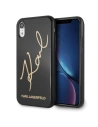 Karl Lagerfeld KLHCI61DLKSBK iPhone Xr černý/black hard case Signature Glitter
