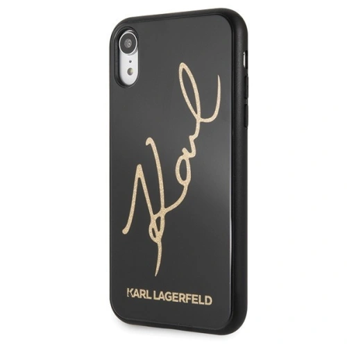 Kup Karl Lagerfeld KLHCI61DLKSBK iPhone Xr czarny/black hard case Signature Glitter - KLD012BLK - {ean13} - Sklep Home Screen