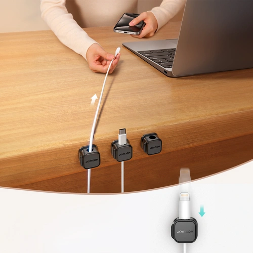 Kup Joyroom Organizator de cabluri JR-ZS368 magnetic negru [3 PACK] - JYR961 - {ean13} - Sklep Home Screen