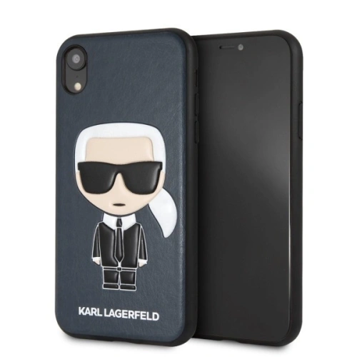 Kup Karl Lagerfeld KLHCI61IKPUBL iPhone Xr hardcase niebieski/blue Iconic Karl Embossed - KLD015BLU - {ean13} - Sklep Home Screen