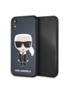 Karl Lagerfeld KLHCI61IKPUBL iPhone Xr hardcase niebieski/blue Iconic Karl Embossed