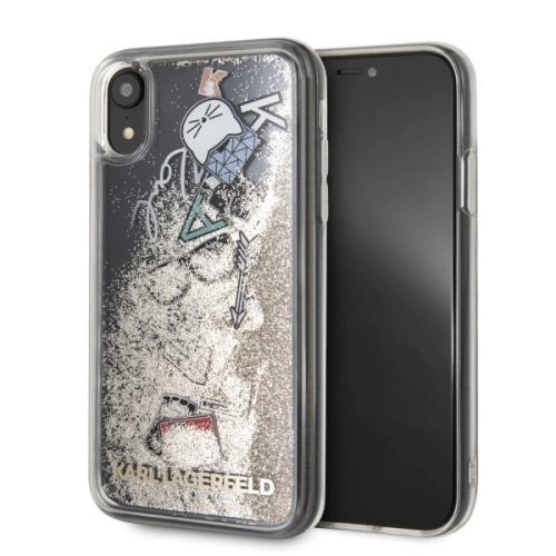 Kup Karl Lagerfeld KLHCI61KSICGO iPhone Xr aur/aur capac dur Iconic Liquid Glitter - KLD022GLD - {ean13} - Sklep Home Screen