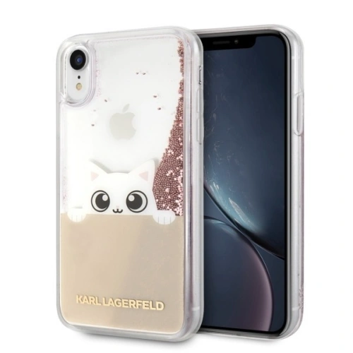 Kup Karl Lagerfeld KLHCI61PABGNU iPhone Xr rózsaszín-arany/hard case Liquid Glitter - KLD023RS - {ean13} - Sklep Home Screen