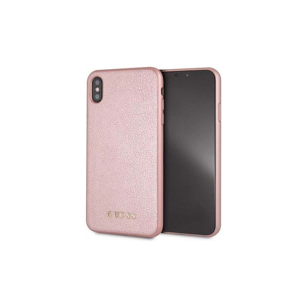 Etui Guess GUHCI65IGLRG Apple iPhone XS Max rose gold/różowo-złoty hard case Iridescent