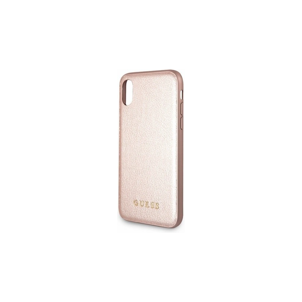 Etui Guess GUHCI65IGLRG Apple iPhone XS Max rose gold/różowo-złoty hard case Iridescent