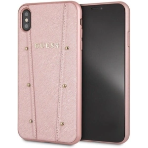 Guess GUHCI65KAILRG iPhone Xs Max rose gold hard case Kaia Saffiano