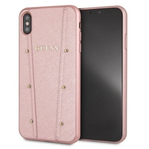 Kup Etui Guess GUHCI65KAILRG Apple iPhone XS Max rozie-aurie/case dur Kaia Saffiano - GUE092RS - {ean13} - Sklep Home Screen