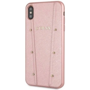 Kup Etui Guess GUHCI65KAILRG Apple iPhone XS Max różowo-złoty/rose gold hard case Kaia Saffiano - GUE092RS - {ean13} - Sklep Home Screen