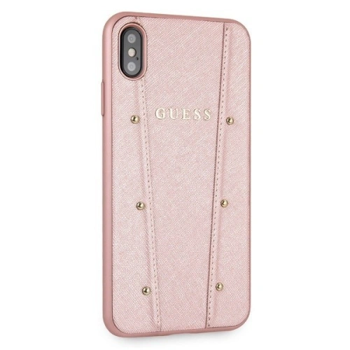 Kup Etui Guess GUHCI65KAILRG Apple iPhone XS Max rozie-aurie/case dur Kaia Saffiano - GUE092RS - {ean13} - Sklep Home Screen