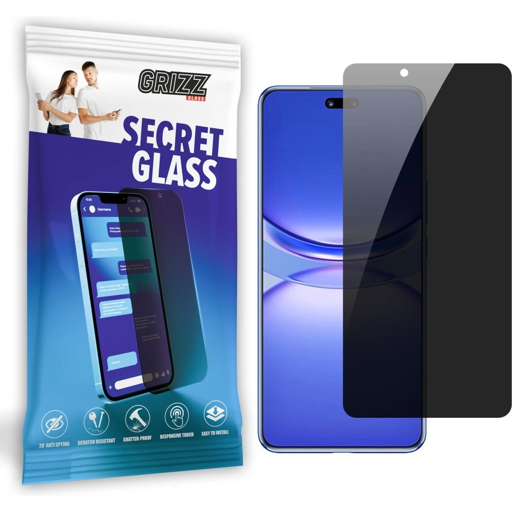 Matowe szkło prywatyzujące GrizzGlass SecretGlass do Huawei nova 12 Pro