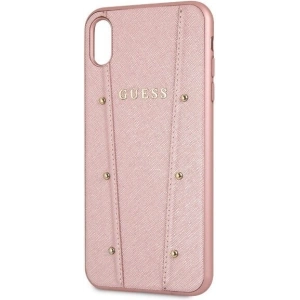 Kup Etui Guess GUHCI65KAILRG Apple iPhone XS Max różowo-złoty/rose gold hard case Kaia Saffiano - GUE092RS - {ean13} - Sklep Home Screen