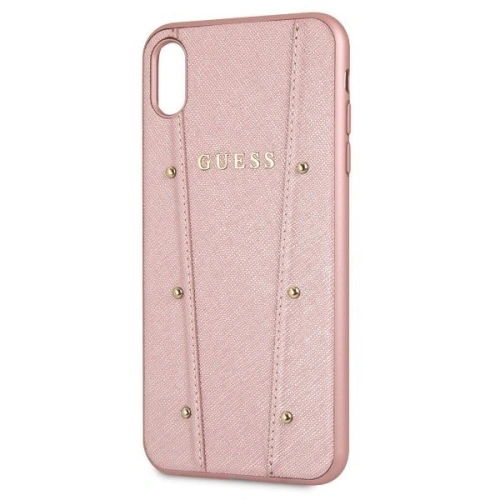 Buy Guess GUHCI65KAILRG iPhone Xs Max rose gold hard case Kaia Saffiano - GUE092RS - {ean13} - Home Screen Store Europe