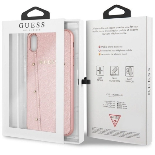 Kup Etui Guess GUHCI65KAILRG Apple iPhone XS Max rozie-aurie/case dur Kaia Saffiano - GUE092RS - {ean13} - Sklep Home Screen