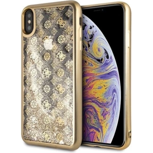 Kup Etui Guess GUHCI65PEOLGGO Apple iPhone XS Max złoty/gold hard case 4G Peony Liquid Glitter - GUE098GLD - {ean13} - Sklep Home Screen