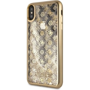 Kup Etui Guess GUHCI65PEOLGGO Apple iPhone XS Max złoty/gold hard case 4G Peony Liquid Glitter - GUE098GLD - {ean13} - Sklep Home Screen