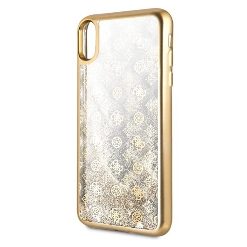 Kup Etui Guess GUHCI65PEOLGGO Apple iPhone XS Max auriu/hard case 4G Peony Liquid Glitter - GUE098GLD - {ean13} - Sklep Home Screen