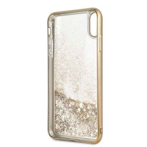 Kup Etui Guess GUHCI65PEOLGGO Apple iPhone XS Max auriu/hard case 4G Peony Liquid Glitter - GUE098GLD - {ean13} - Sklep Home Screen