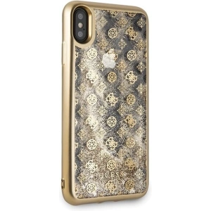 Kup Etui Guess GUHCI65PEOLGGO Apple iPhone XS Max złoty/gold hard case 4G Peony Liquid Glitter - GUE098GLD - {ean13} - Sklep Home Screen