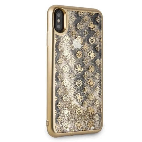 Kup Etui Guess GUHCI65PEOLGGO Apple iPhone XS Max auriu/hard case 4G Peony Liquid Glitter - GUE098GLD - {ean13} - Sklep Home Screen