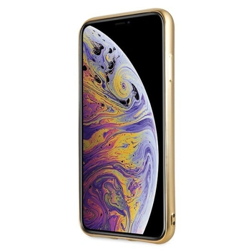 Kup Etui Guess GUHCI65PEOLGGO Apple iPhone XS Max auriu/hard case 4G Peony Liquid Glitter - GUE098GLD - {ean13} - Sklep Home Screen