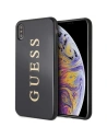 Etui Guess GUHCI65TGGGBK Apple iPhone XS Max czarny/black hard case Classic Double Layer Glitter