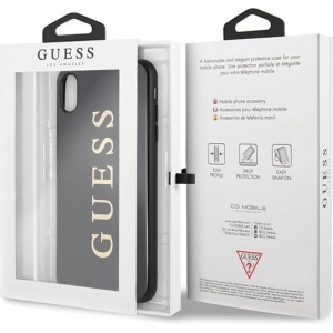 Kup Etui Guess GUHCI65TGGGBK Apple iPhone XS Max czarny/black hard case Classic Double Layer Glitter - GUE099BLK - {ean13} - Sklep Home Screen