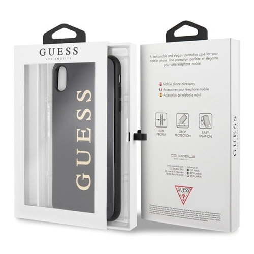 Kup Etui Guess GUHCI65TGGGBK Apple iPhone XS Max czarny/black hard case Classic Double Layer Glitter - GUE099BLK - {ean13} - Sklep Home Screen