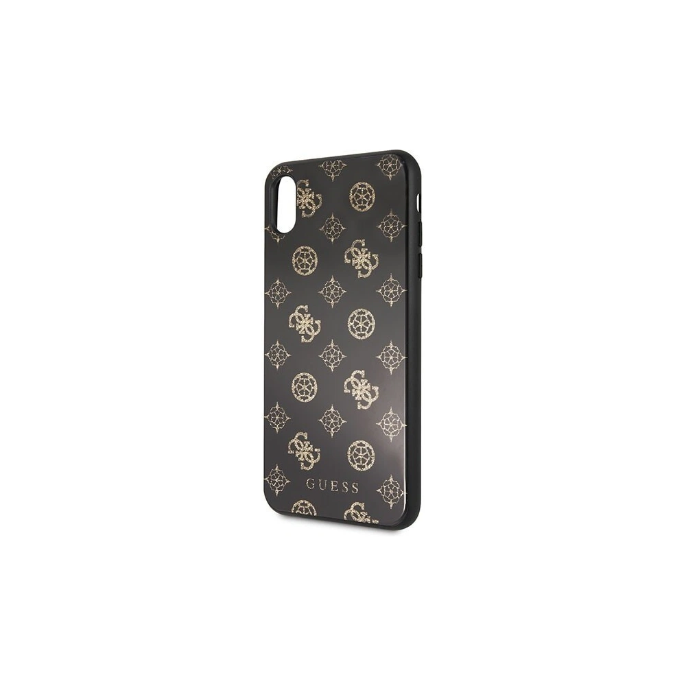 Etui Guess GUHCI65TGGPBK Apple iPhone XS Max czarny/black hard case Peony G Double Layer Glitter