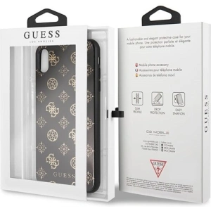 Kup Etui Guess GUHCI65TGGPBK Apple iPhone XS Max czarny/black hard case Peony G Double Layer Glitter - GUE100BLK - {ean13} - Sklep Home Screen