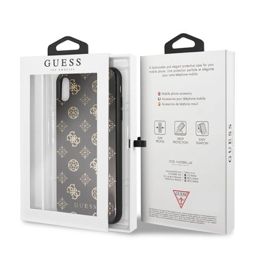 Kup Etui Guess GUHCI65TGGPBK Apple iPhone XS Max czarny/black hard case Peony G Double Layer Glitter - GUE100BLK - {ean13} - Sklep Home Screen