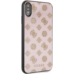 Kup Etui Guess GUHCI65TGGPLP Apple iPhone XS Max jasnoróżowy/light pink hard case Peony G Double Layer Glitter - GUE101PNK - {ean13} - Sklep Home Screen