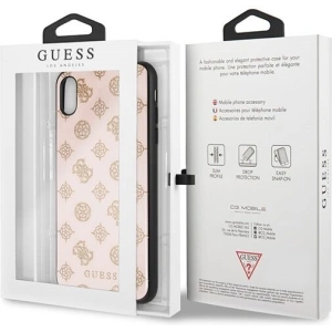 Kup Etui Guess GUHCI65TGGPLP Apple iPhone XS Max jasnoróżowy/light pink hard case Peony G Double Layer Glitter - GUE101PNK - {ean13} - Sklep Home Screen