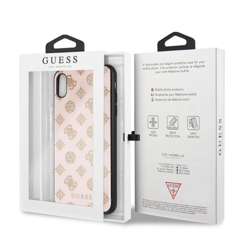 Kup Etui Guess GUHCI65TGGPLP Apple iPhone XS Max világos rózsaszín kemény tok Peony G Dupla Réteg Csillogás - GUE101PNK - {ean13} - Sklep Home Screen
