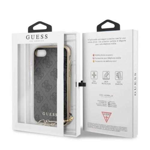 Kup Guess Apple Tasche GUHCI8GF4GGR iPhone SE 2022/SE 2020/8/7 grau/grau Hartschale 4G Charms Collection - GUE103GRY - {ean13} - Sklep Home Screen
