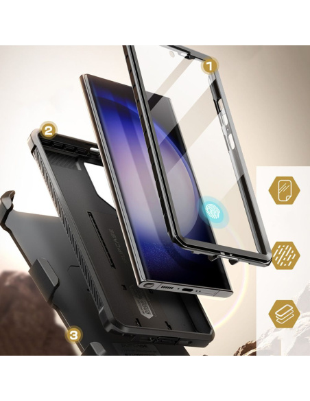 Supcase Unicorn Beetle Pro 2-set Samsung Galaxy S24 Ultra Black