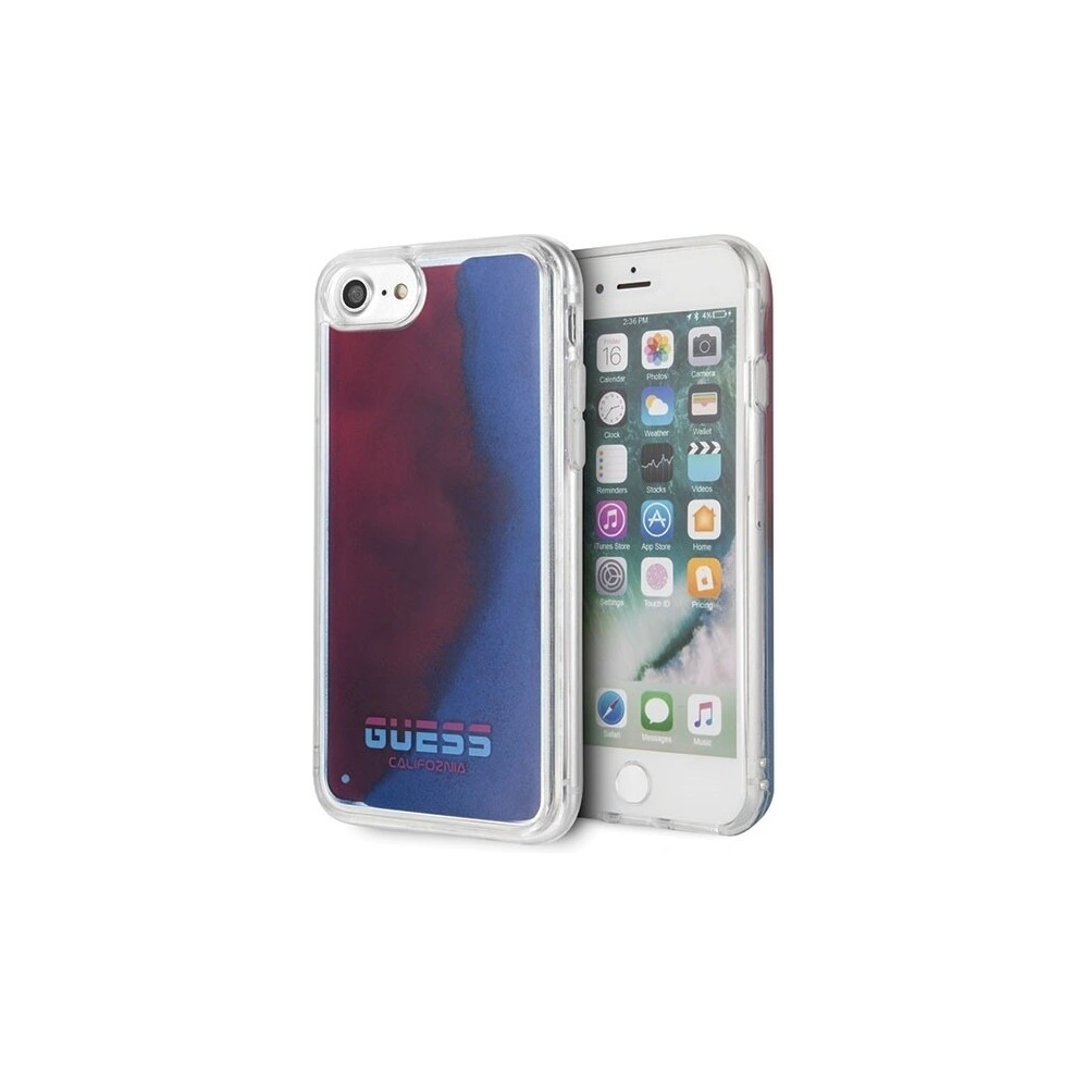 Etui Guess GUHCI8GLCRE Apple iPhone SE 2022/SE 2020/8/7 czerwony/red hard case California Glow in the dark