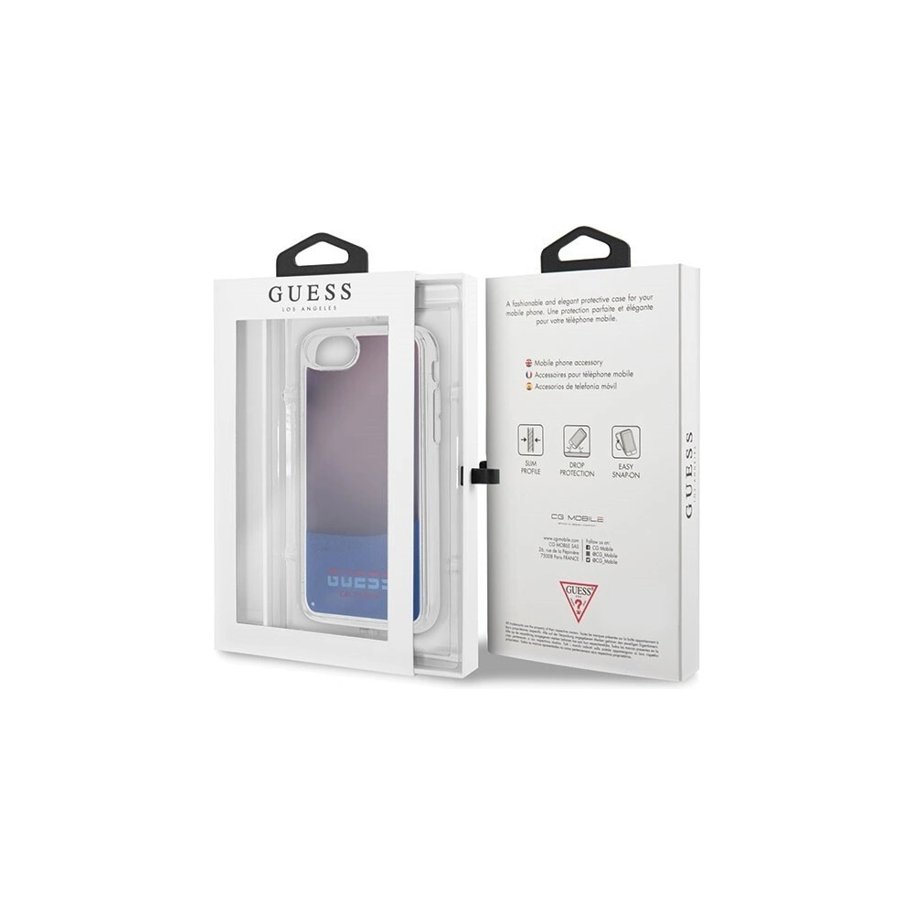 Etui Guess GUHCI8GLCRE Apple iPhone SE 2022/SE 2020/8/7 czerwony/red hard case California Glow in the dark
