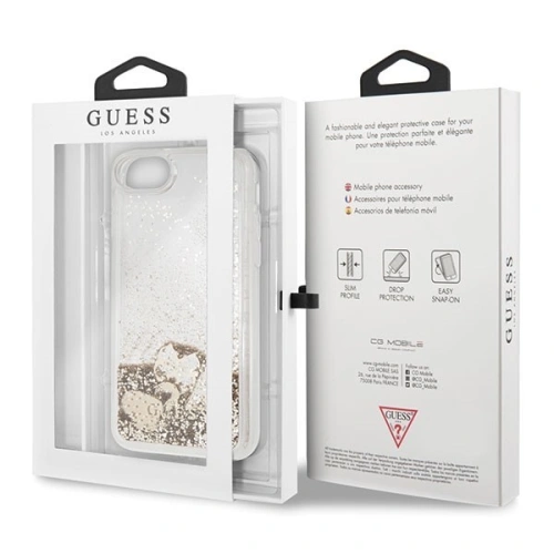 Kup Guess Apple Tasche GUHCI8GLHFLGO iPhone SE 2022/SE 2020/8/7 gold/gold Hartschalenetui Glitter Hearts - GUE106GLD - {ean13} - Sklep Home Screen