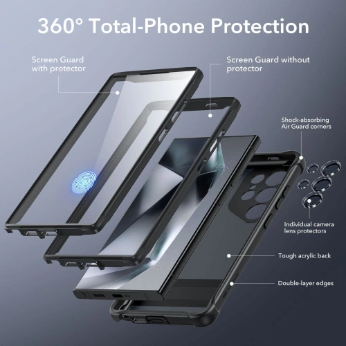 Kup Etui ESR Armor Kickstand Samsung Galaxy S24 Ultra Frosted Black - ESR747 - {ean13} - Sklep Home Screen