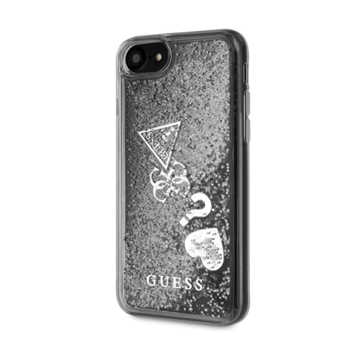 Kup Guess Apple Tasche GUHCI8GLHFLSI iPhone SE 2022/SE 2020/8/7 silber/silberne Hartschale Glitter Hearts - GUE108SLV - {ean13} - Sklep Home Screen