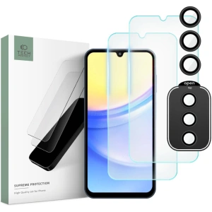 Szkło hartowane Tech-Protect Supreme Set Samsung Galaxy A15 4G / 5G Clear [2+1 PACK]