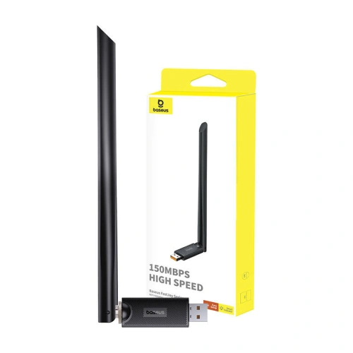 Kup WiFi-Adapter mit Antenne Baseus FastJoy 150Mbps schwarz - BSU4821 - {ean13} - Sklep Home Screen